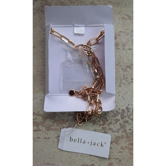 Bella Jack Gold-Tone 18”+3” Chain Necklace With Wild Mushroom Rhinestone Charm D - Picture 2 of 4